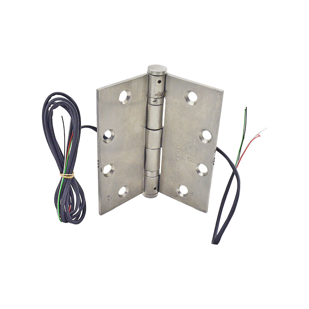 Command Access ETH4W4545630BB91 4-1/2" x 4-1/2" Electric 4 Wire BB1191 Hinge Satin Stainless Steel Finish Main image