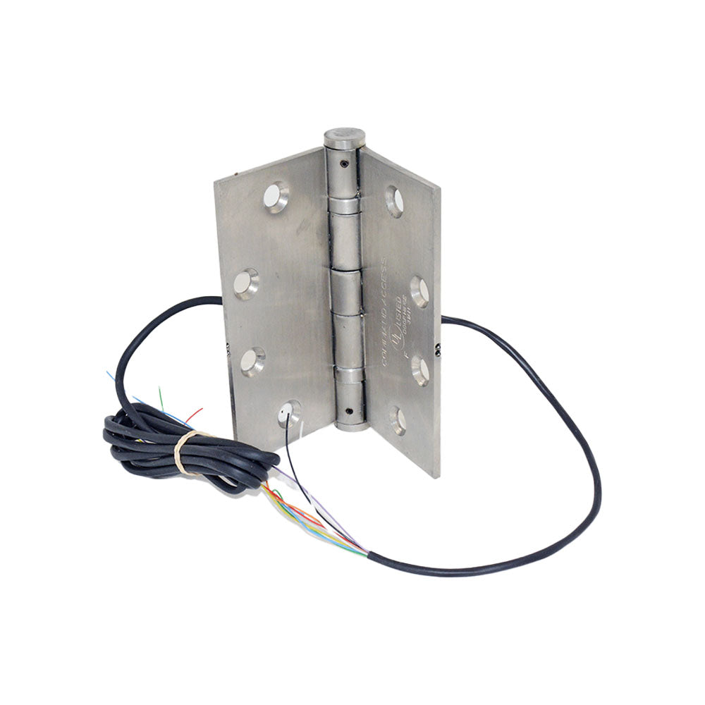 Command Access ETH8W4545630BB91 4-1/2" x 4-1/2" Electric 8 Wire BB1191 Stainless Steel Base Hinge US32D Satin Stainless Steel Finish Main image