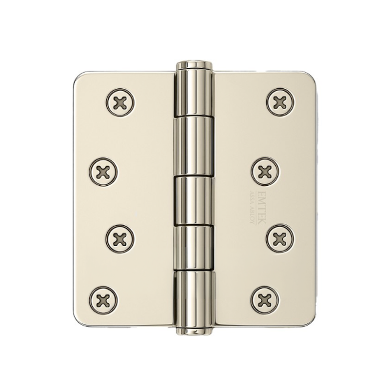 Emtek 91024 Pair of 4" x 4" 1/4" Radius Steel Residential Duty Hinges