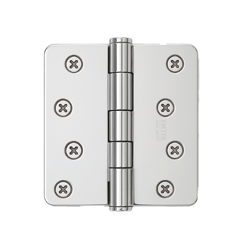 Emtek 91024 Pair of 4" x 4" 1/4" Radius Steel Residential Duty Hinges