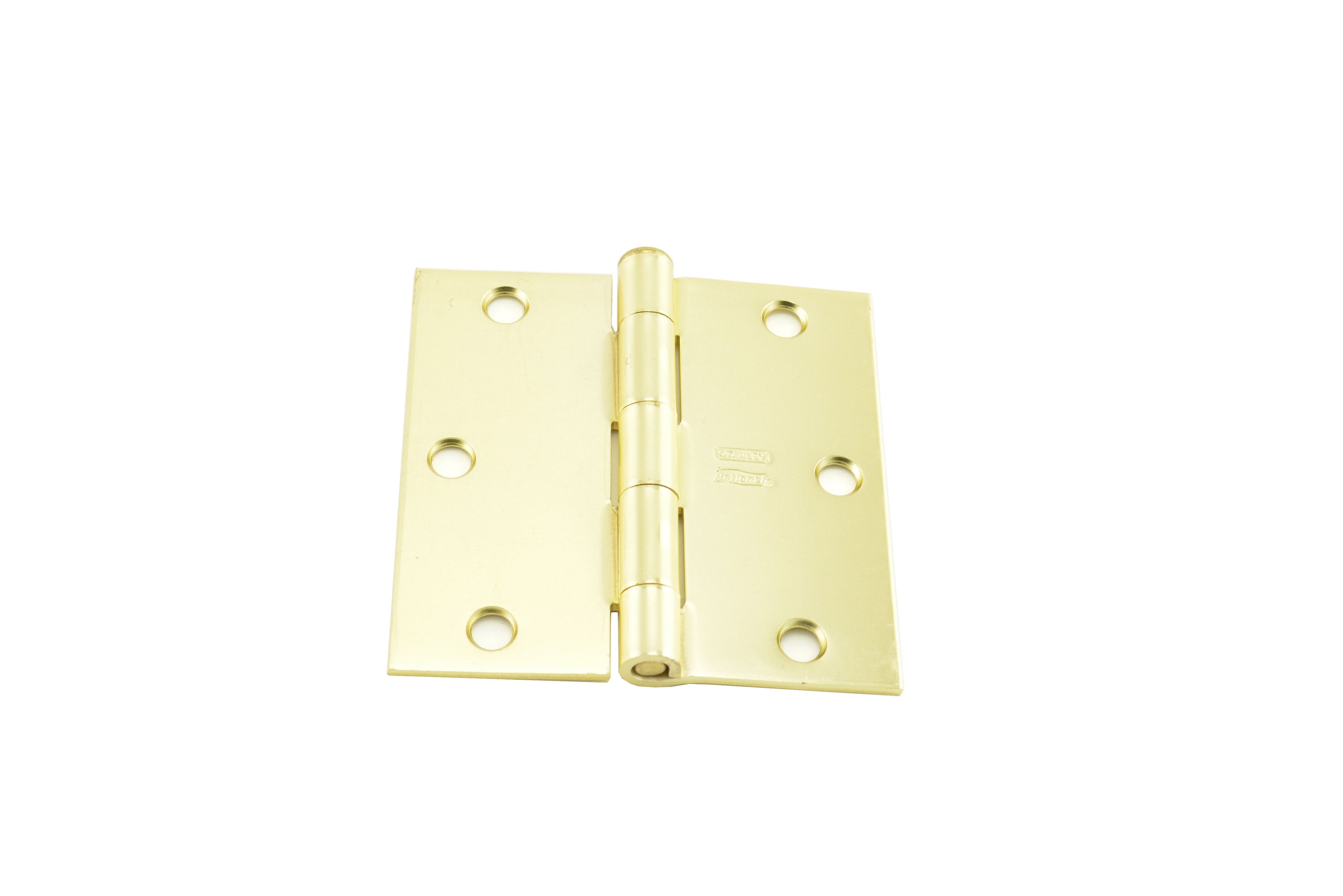 Best Hinges F24831226D 3-1/2" Steel Full Mortise Standard Weight Swing Clear Hinge for Square Edge Doors # 054505 Satin Chrome Finish