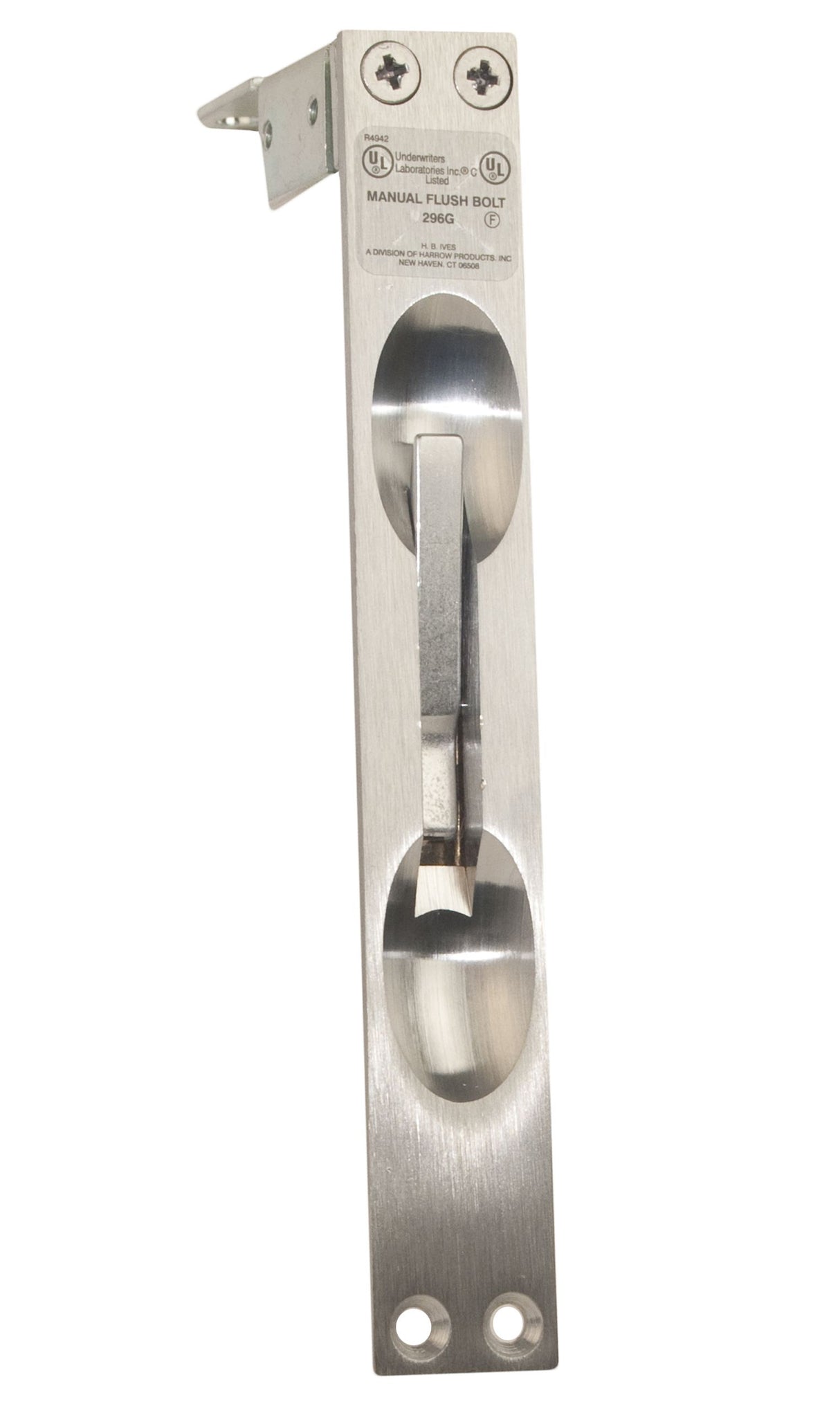 Ives Commercial FB35826D Manual Flush Bolt for Wood Doors Satin Chrome Finish