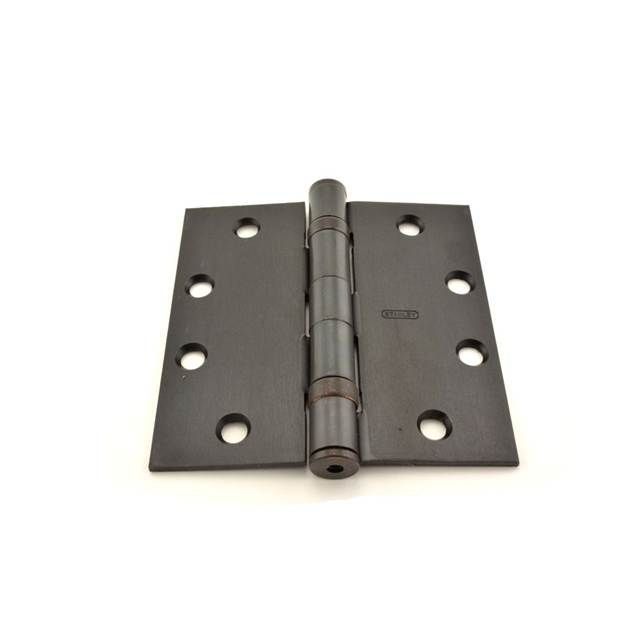 Best Hinges FBB17941210B 4-1/2" x 4-1/2" Steel Full Mortise Ball Bearing Standard Weight Square Corner Hinge # 067583 Oil Rubbed Bronze Finish Main image