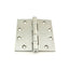 Best Hinges FBB17941226D 4-1/2" x 4-1/2" Steel Full Mortise Ball Bearing Standard Weight Square Corner Hinge # 068441 Satin Chrome Finish