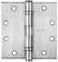 Best Hinges FBB19141232D 4-1/2" x 4-1/2" Full Mortise Ball Bearing Standard Weight Square Corner Hinge # 040822 Satin Stainless Steel Finish