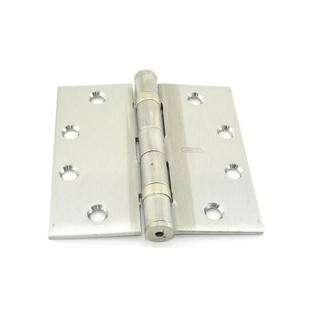 Best Hinges FBB19141232DNRP 4-1/2" x 4-1/2" Full Mortise Ball Bearing Standard Weight Square Corner Hinge Non Removable Pin # 040116 Satin Stainless Steel Finish Main image