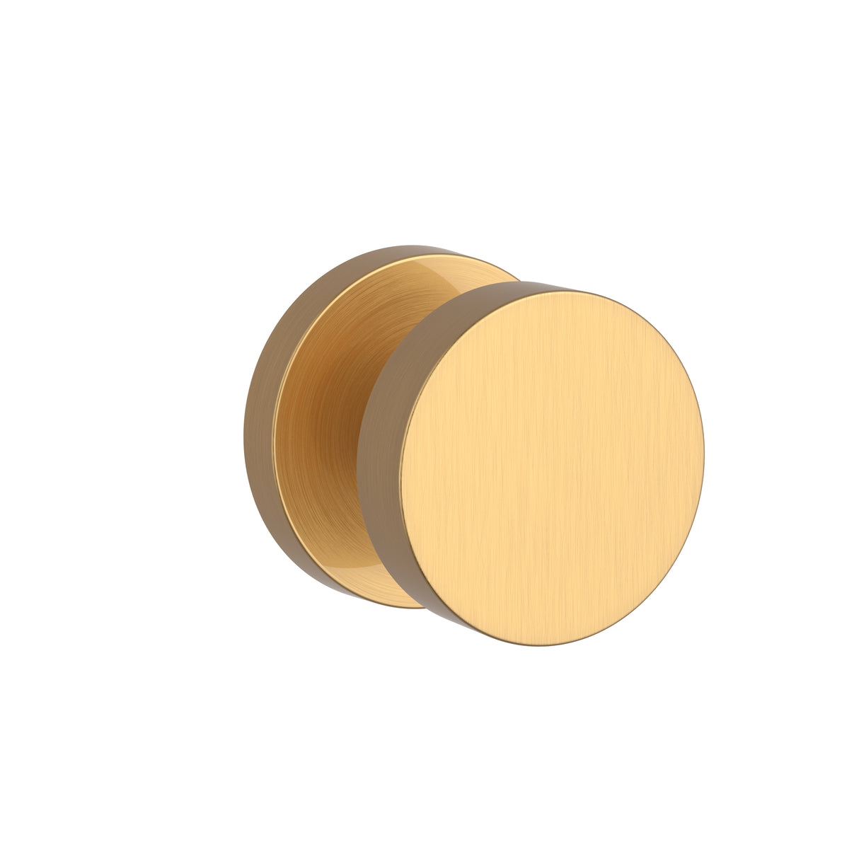 Baldwin Reserve FDCONCRR044 Full Dummy Contemporary Knob and Contemporary Round Rose Lifetime Satin Brass Finish
