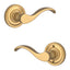 Baldwin Reserve FDCURTRR044 Full Dummy Curve Lever and Traditional Round Rose Lifetime Satin Brass Finish