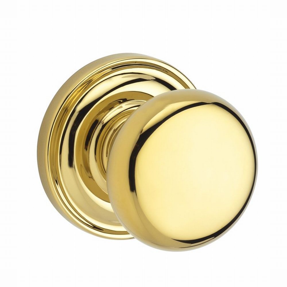 Baldwin Reserve FDROUTRR003 Full Dummy Round Knob and Traditional Round Rose Lifetime Brass Finish