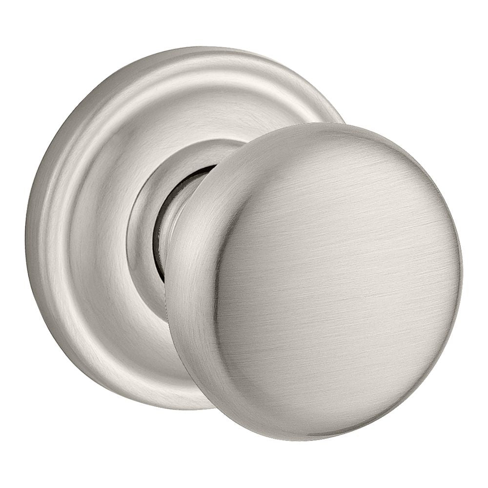 Baldwin Reserve FDROUTRR150 Full Dummy Round Knob and Traditional Round Rose Satin Nickel Finish