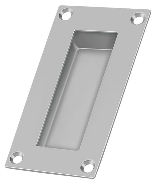 Deltana FP155U32D Flush Pull; Rectangular; Stainless Steel; 4" x 2" x 7/16"; Satin Stainless Steel Finish Main image