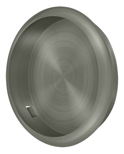 Deltana FP221RU15A Flush Pull; Round; 2-1/8" Diameter; Antique Nickel Finish Main image