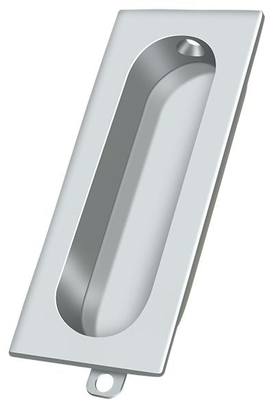 Deltana FP222U26 Flush Pull; Rectangle; 3-1/8" x 15/16"; Bright Chrome Finish
