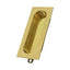 Deltana FP222U3-UNL Flush Pull; Rectangle; 3-1/8" x 15/16"; Unlacquered Bright Brass Finish