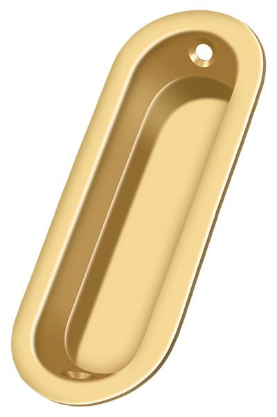 Deltana FP223CR003 Flush Pull; Oblong; 3-1/2" x 11/4" x 5/16"; Lifetime Brass Finish