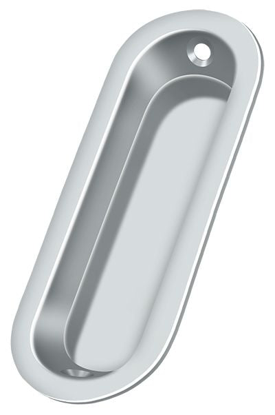Deltana FP223U26 Flush Pull; Oblong; 3-1/2" x 11/4" x 5/16"; Bright Chrome Finish