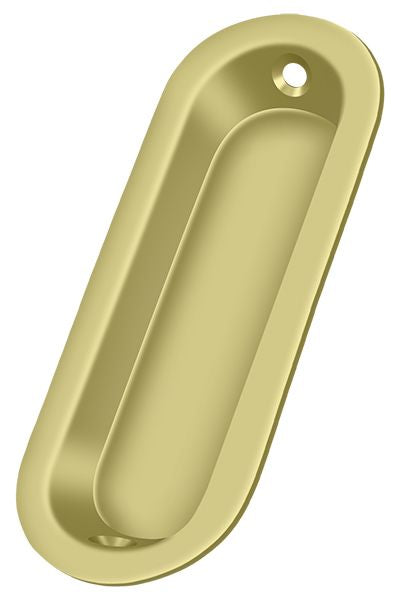 Deltana FP223U3 Flush Pull; Oblong; 3-1/2" x 11/4" x 5/16"; Bright Brass Finish Main image