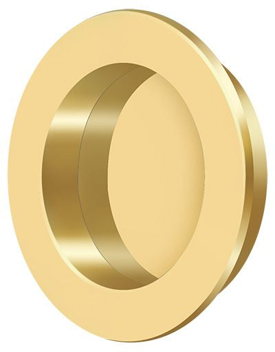 Deltana FP238CR003 2-3/8" Round Flush Pull Lifetime Brass Finish