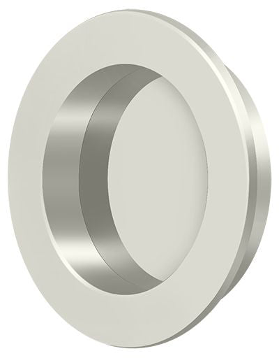 Deltana FP238U14 2-3/8" Round Flush Pull Bright Nickel Finish Main image