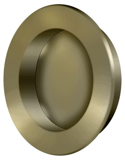 Deltana FP238U5 2-3/8" Round Flush Pull Antique Brass Finish Main image