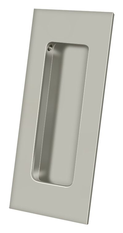 Deltana FP40U15 4" x 1-7/8" Heavy Duty Rectangular Flush Pull Satin Nickel Finish Main image