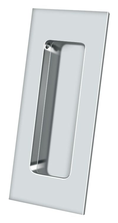 Deltana FP40U26 4" x 1-7/8" Heavy Duty Rectangular Flush Pull Bright Chrome Finish