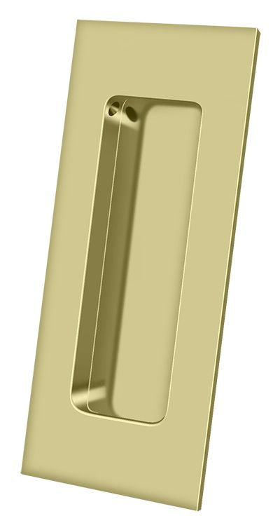 Deltana FP40U3-UNL 4" x 1-7/8" Heavy Duty Rectangular Flush Pull Unlacquered Bright Brass Finish Main image