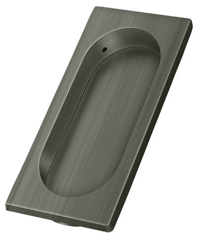 Deltana FP4134U15A Flush Pull; Large; 4" x 1-5/8" x 3/8"; Antique Nickel Finish Main image