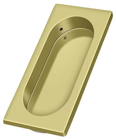 Deltana FP4134U3 Flush Pull; Large; 4" x 1-5/8" x 3/8"; Bright Brass Finish Main image
