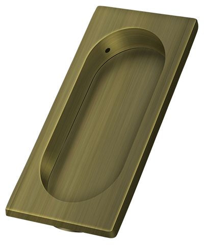Deltana FP4134U5 Flush Pull; Large; 4" x 1-5/8" x 3/8"; Antique Brass Finish Main image