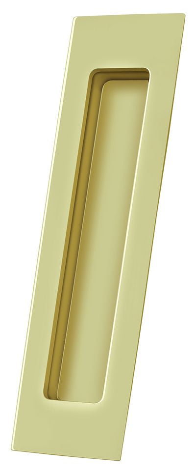Deltana FP7178U3 Flush Pull; Rectangular; Solid Brass; 7" x 1-7/8" x 3/8"; Bright Brass Finish