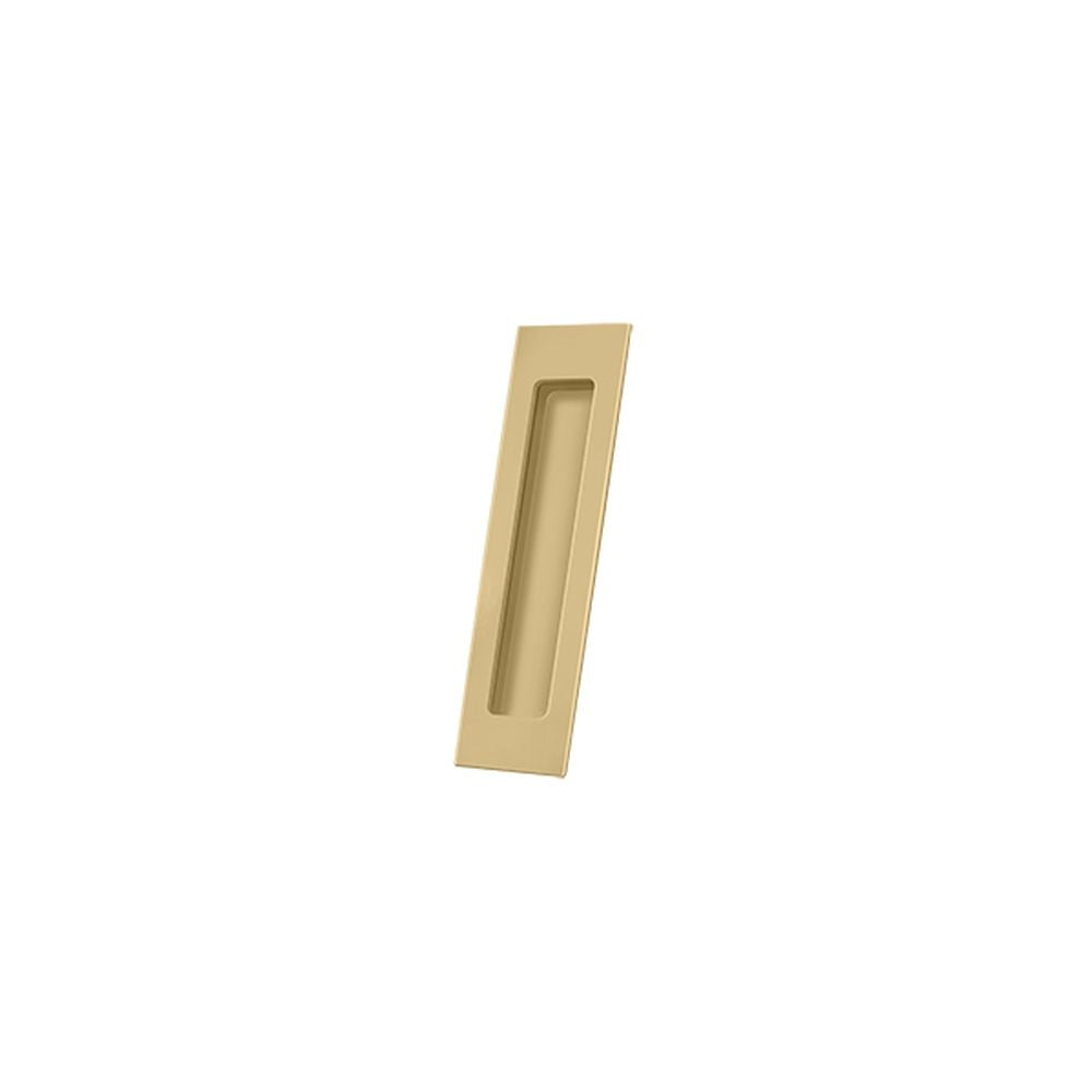 Deltana FP7178U4 Flush Pull; Rectangular; Solid Brass; 7" x 1-7/8" x 3/8"; Brushed Brass Finish