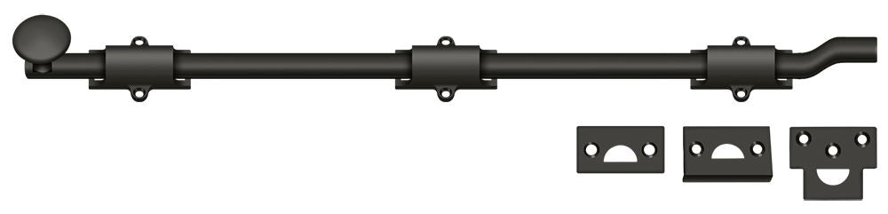 Deltana FPG1810B 18" Surface Bolt with Offset; Heavy Duty; Oil Rubbed Bronze Finish Main image