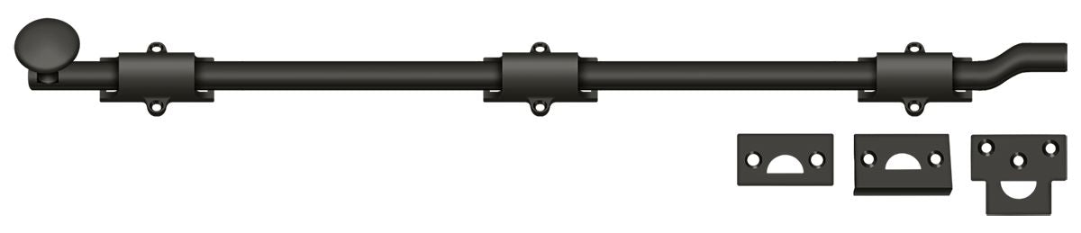 Deltana FPG2410B 24" Surface Bolt with Offset; Heavy Duty; Oil Rubbed Bronze Finish Main image
