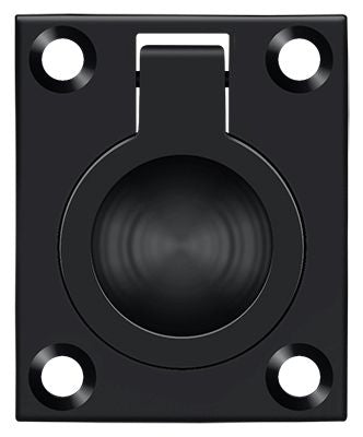 Deltana FRP175U19 Flush Ring Pull; 1-3/4" x 1-3/8"; Black Finish Main image
