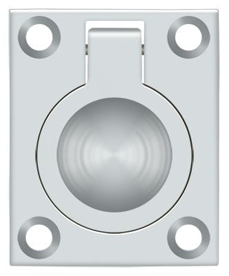 Deltana FRP175U26 Flush Ring Pull; 1-3/4" x 1-3/8"; Bright Chrome Finish Main image