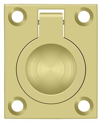 Deltana FRP175U3 Flush Ring Pull; 1-3/4" x 1-3/8"; Bright Brass Finish Main image