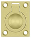 Deltana FRP175U3 Flush Ring Pull; 1-3/4" x 1-3/8"; Bright Brass Finish