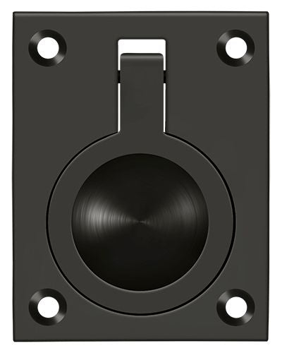Deltana FRP25U10B Flush Ring Pull; 2-1/2" x 1 7/8"; Oil Rubbed Bronze Finish