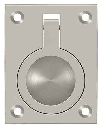 Deltana FRP25U15 Flush Ring Pull; 2-1/2" x 1 7/8"; Satin Nickel Finish Main image