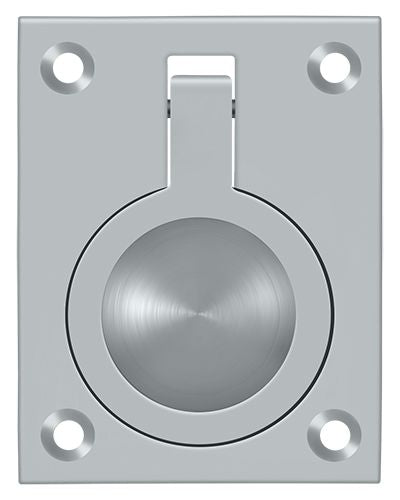 Deltana FRP25U26D Flush Ring Pull; 2-1/2" x 1 7/8"; Satin Chrome Finish
