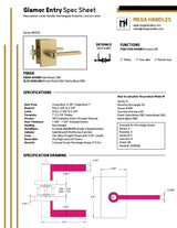 MEGA HANDLES Glamor Door Lever Handle Passage/Privacy/Entry/Dummy