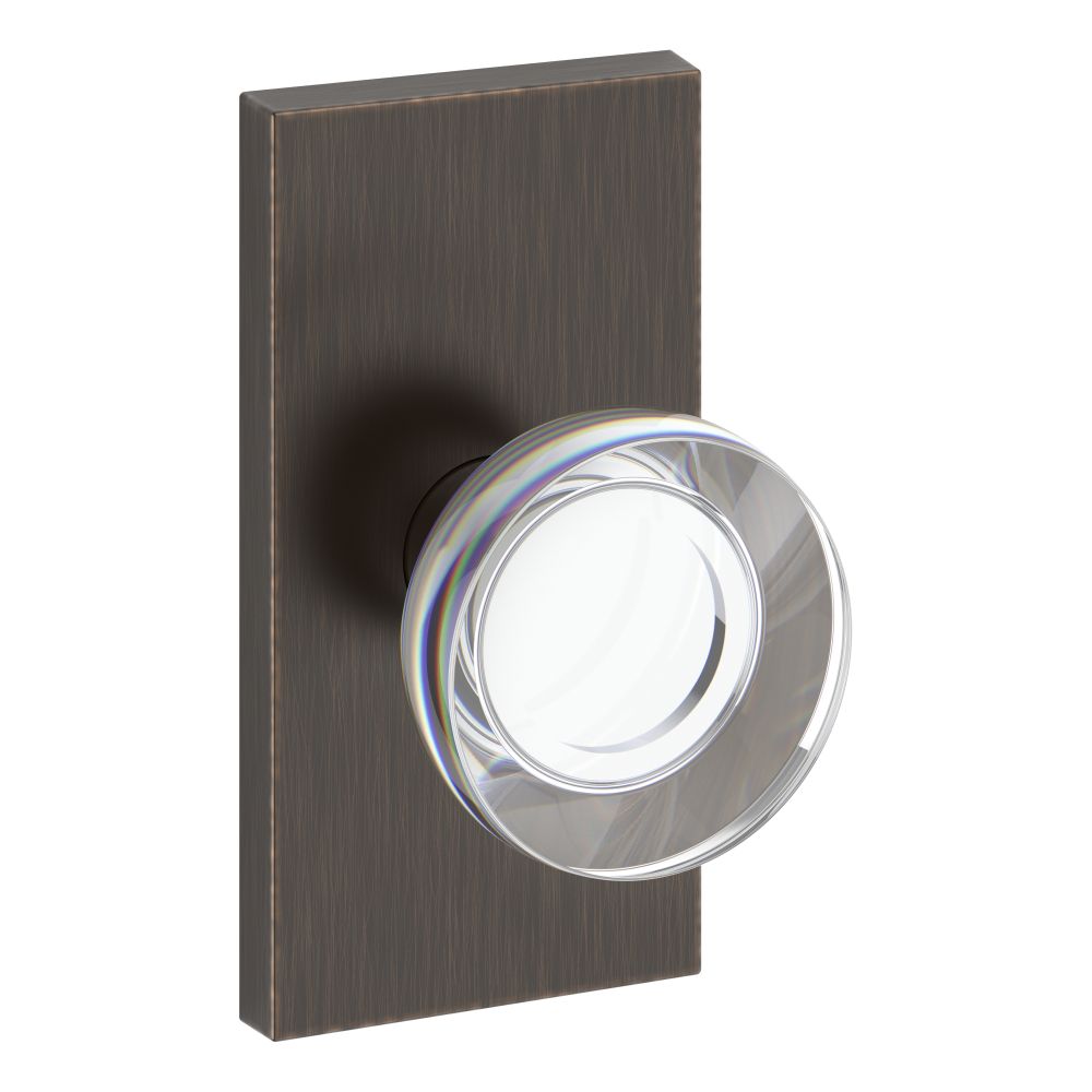 Baldwin Reserve HDCCYCFR112 Half Dummy Contemporary Crystal Knob and Contemporary 5" Rose Venetian Bronze Finish