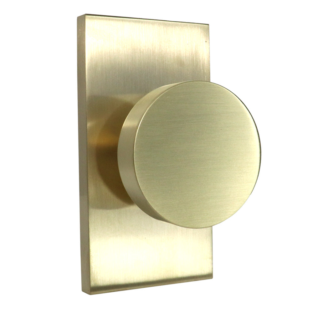 Baldwin Reserve HDCONCFR044 Half Dummy Contemporary Knob and Contemporary 5" Rose Lifetime Satin Brass Finish