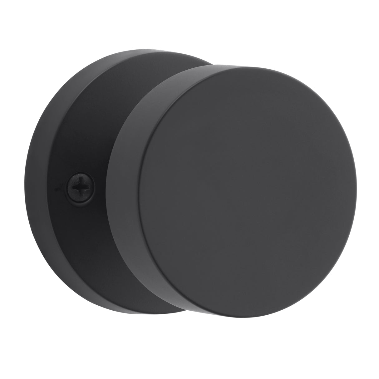 Baldwin Reserve HDCONCRR190 Half Dummy Contemporary Knob and Contemporary Round Rose Satin Black Finish