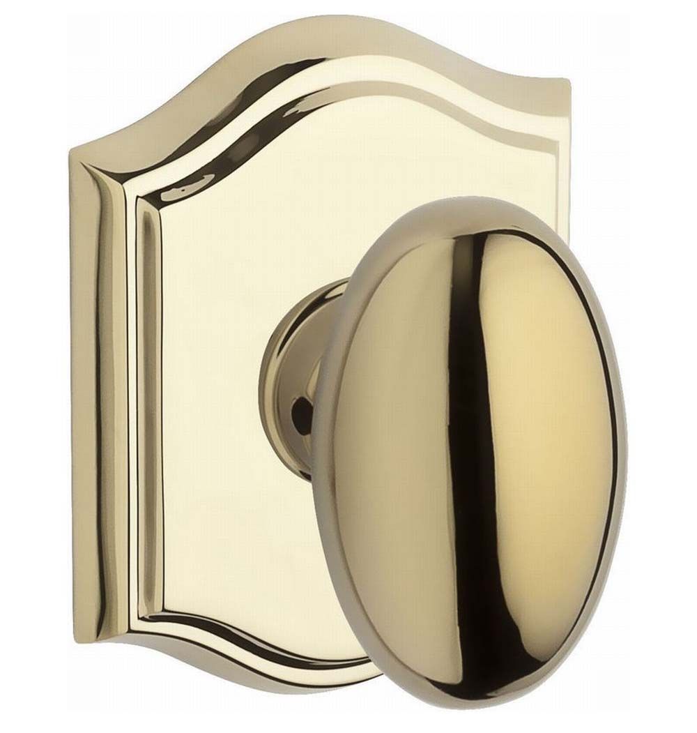 Baldwin Reserve HDELLTAR003 Half Dummy Ellipse Knob and Traditional Arch Rose Lifetime Brass Finish