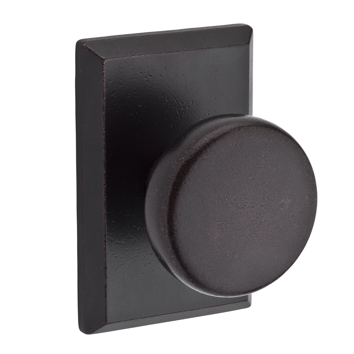 Baldwin Reserve HDRUSRSR481 Half Dummy Rustic Knob and Rustic Square Rose Dark Bronze Finish