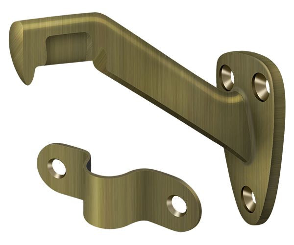 Deltana HRB325U5 Hand Rail Brackets; 3-5/16" Projection; Antique Brass Finish Main image