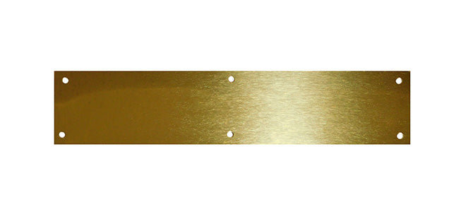 Don-Jo J102BTA634MAG 6" x 34" Magnetic Kick Plate Brass Tone Alumninum Finish Main image