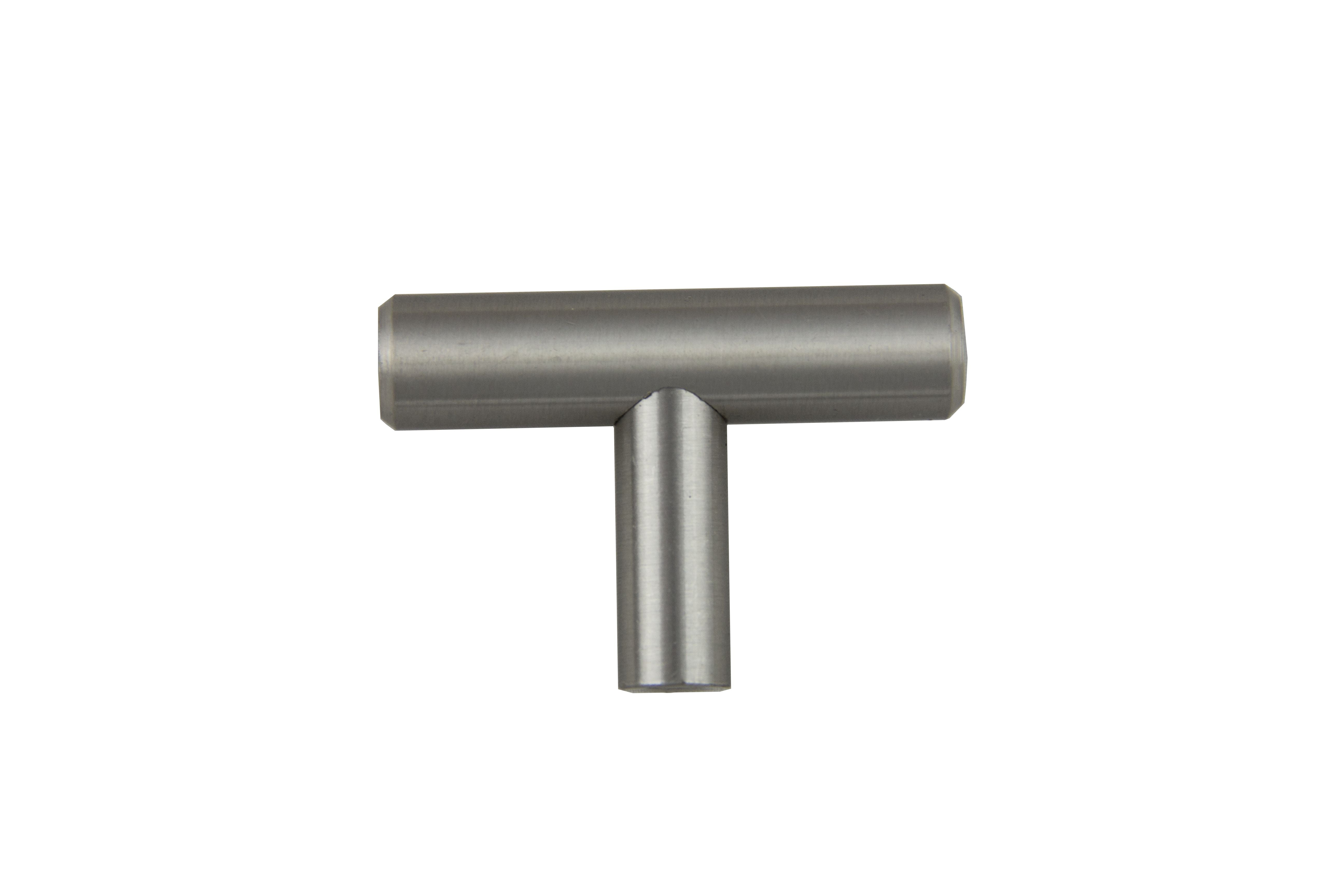 Pride Industrial K102SN 2" Bar Pull Cabinet Knob Satin Nickel Finish Main image
